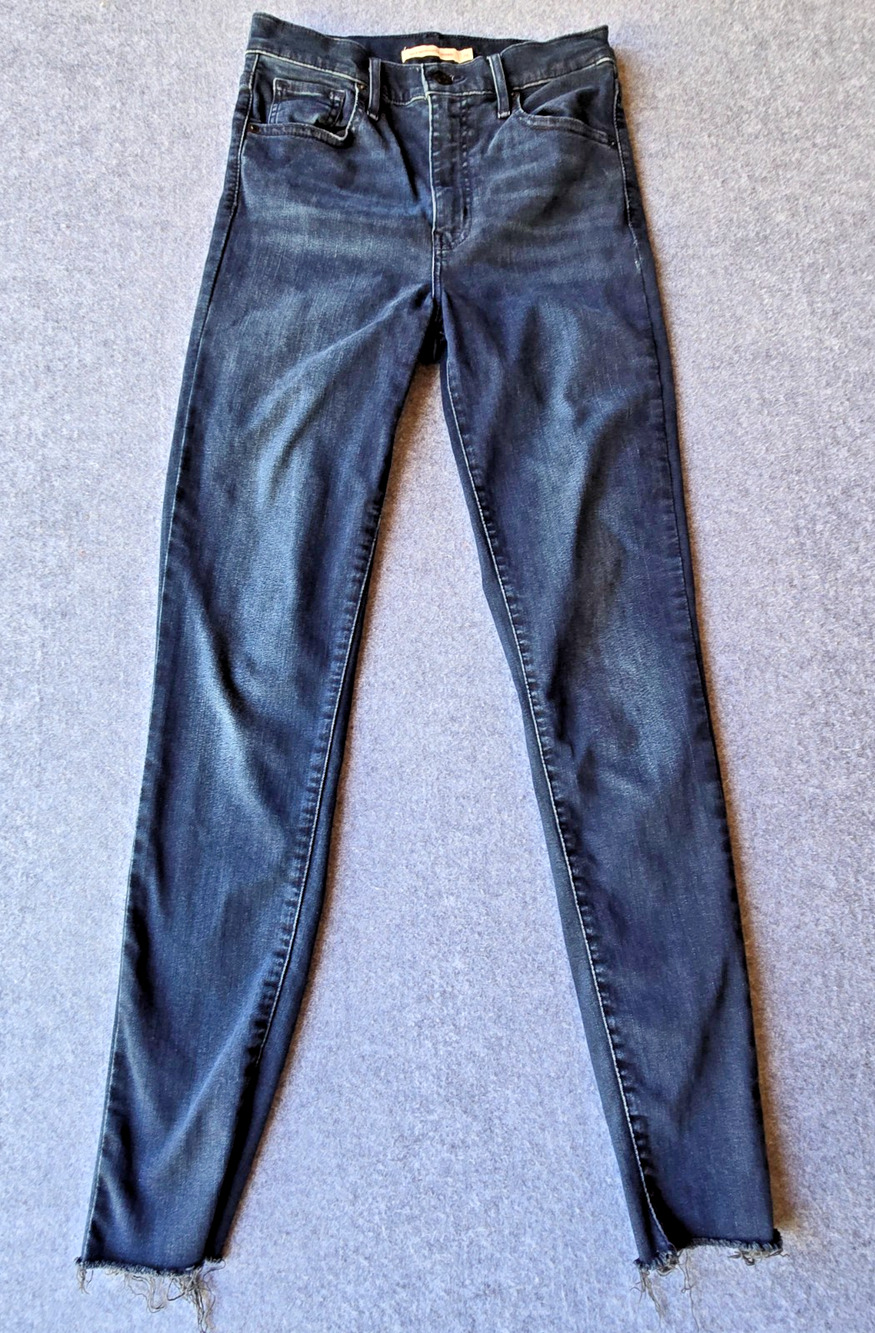 Levi's Women's Jeans Premium Mile High Rise Super Skinny Raw Hem Size 26 (25x28)